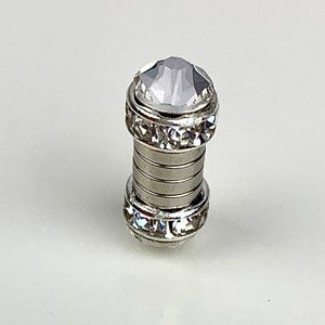 Crystal Silver Carousel Magnetic Earrings